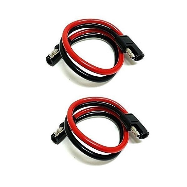 LOT OF 2 Workman TP-8 2-Pin 24" Polarized Quick Disconnect CB Radio Power Cable
