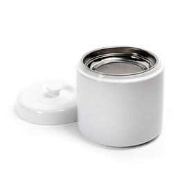 White Stoneware Grease Keeper