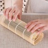 2 Pcs Sushi Mat, 9.5 x 9.5 Inch Natural Sushi