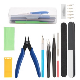 Comzantor Gundam Modeler Basic Tools Craft Set, Modelling Tool Set, with Plastic Box for DIY Car, Hobby, Repair and Fixing, Pack of 10