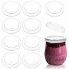 Hoolerry 10 Pcs Yogurt Jar Lids Set 2.64 Inch Clear
