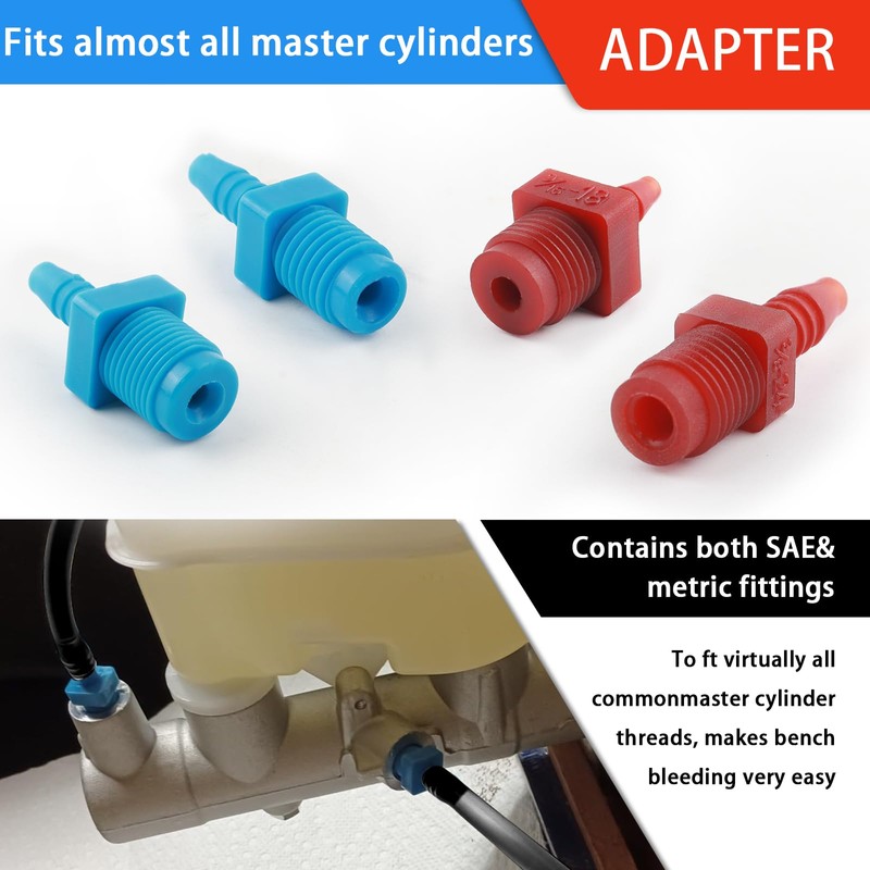 Figpade Car Brake Master Cylinder Bleeder Kit,Practical Brake Bleeder Kit