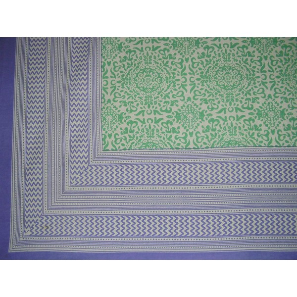 India Arts Moroccan Print Square Cotton Tablecloth 70" x 70"