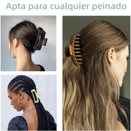 Pinzas Para Cabello de 8 Piezas,Pinzas Para El Cabello Antideslizantes,pasador Mate Grande Para Mujer，adecuado Para Lavarse La Cara, Bañarse, Viajar, 