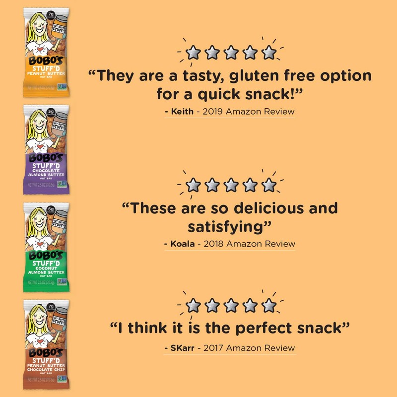 Bobo's Oat Bars, Chocolate Chip Peanut Butter Filled, 2.5 Ounce