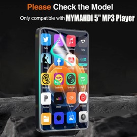 Blueshaweu MYMAHDI 5 Inch MP3 Player Screen Protector Film - Bubble Free High Resolution Premium Transparent Soft TPU Screen Protector Film 6 Pack