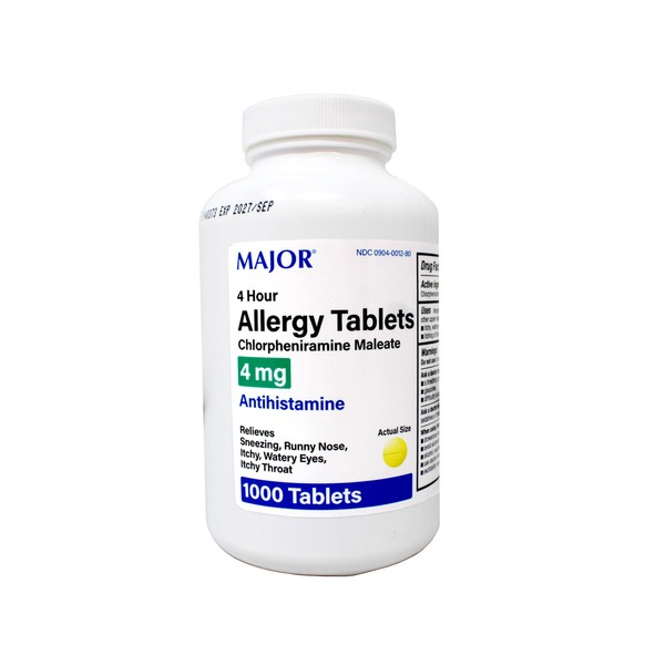 MAJOR Major 4 Hour Allergy Tablets - Chlorpheniramine Maleate -