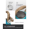 Poliviar Modern Kettle Induction Whistling Kettle Stainless Steel Tea Kettle
