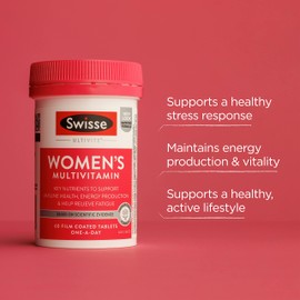Swisse Ultivite Women's Multivitamin - Blend of herbs, minerals & vitamins including folic acid, biotin & iron - 120 Tablets