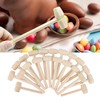 100pcs Mini Wooden Hammers for Chocolate Portable Breakable Heart Hammer