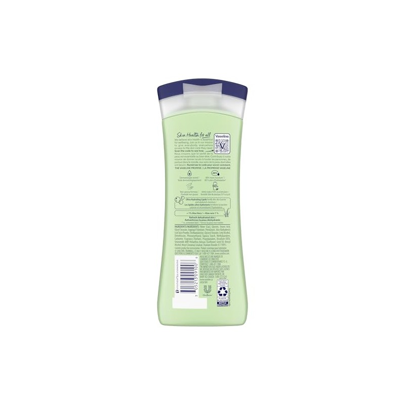 Vaseline Loción corporal calmante de aloe intensivo, 400 ml