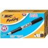 BIC GPM241-BK Marking Fine Tip Permanent Marker, Black, 24/pack
