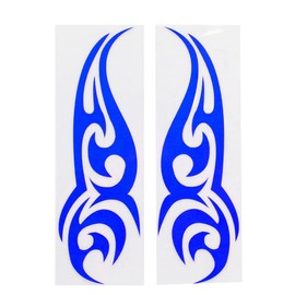 uxcell 2Pcs Blue Car Motorcycle Exterior Body Reflective Waterproof Sticker Decorative