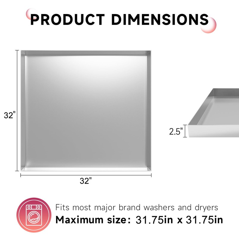 DPZM 32 x 32 x 2.5 Inch 304 Stainless Steel