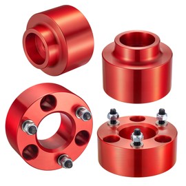 EVIL ENERGY 3" Front and 2" Rear Leveling Lift Kit Compatible with 2006-2024 Ram 1500 (4WD Only), 2005-2011 Dakota (2WD Only), 3 inch Front and 2 inch Rear Suspension Forged Strut Spacers Red