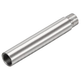 uxcell Shower Head Extension Arm Stainless Steel 1/2PT Male to 1/2PT Female Thread 150mm Length Cast Pipe Fitting Coupler