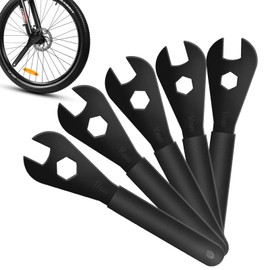 Cone Wrench Set for Bicycle, 5 Pieces Precision Taper Wrench 13/14/15/16/17 mm Made of Carbon Steel Cone Wrench Set Bicycle Hub End Bicycle Tools for Hub, Axle & Gears