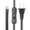 Lamp Cord has Button Switch UL304 2A/120V,Plug,Stripped Ends Ready for