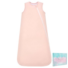 SIMYJOY Baby Sleeping Bag 2.5 Tog Winter Quilted Sleeping Bag Baby 18-36 Months, 95% Bamboo Baby Sleep Bag with 2 Way Zipper, Pink