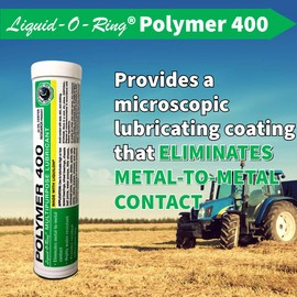 Liquid-O-Ring Polymer 400 Premium Tractor Grease (14oz) – Great for Bearings, Valves, and More - Made in The USA, Lithium-Complex Based, High-Temperature, Water-Repellent