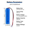 CPZZ 3.7V Battery 2600mAh High-Performance 3.7Volt Rechargeable Batteries with XH2.54/2P