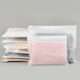 Svaldo 25pcs Frosted Zipper Bags for Clothes, Zipper Poly Bags for Packaging T-Shirt, 3 Mil, 12X10" with Vent Holes and Reinforced Sides, Frosted Bags for Shirt Packaging, Clothing Shipping Bags