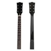 Wooden Folk Guitar Neck Fretboard Musical Instrument Part Black and