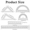Plastic Clear Ruler Math Set-4 12 Inch 6 Inch Transparent