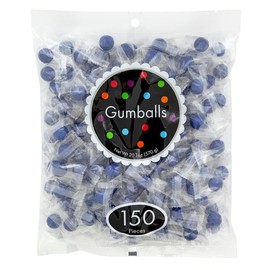 Bayside Candy Wrapped Gumballs – Assorted Flavors and Colors (20.1 oz (150ct), Blue Raspberry)