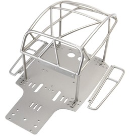 TOOMOD Stainless Steel Chassis and Roll Cage Combination for Tamiya Racing Buggy Sand Scorcher Upgrade Replacement