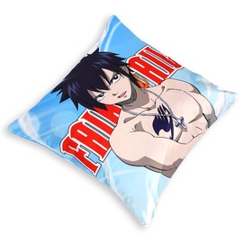 CoolChange Fairy Tail Decorative Pillowcase 50 x 50 cm Manga Cushion Cover Natsu, Gray, Lucy Elsa, 50 x 50 cm