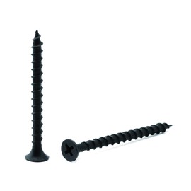 #8 x 2" Wood Screw 50PCS Black Phosphate Coated Stainless Flat Truss Head Fast Self Tapping Drywall Screws by SG TZH