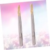 SAFIGLE 2sets Electroplated Stainless Steel Eyebrow Tweezers Flat and Oblique