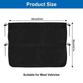 Pack of 2 Car Window Sun Shade, 65 x 50 cm Car Curtain, Car Window Sun Protection Children, Universal Sun Visor Car Children with UV Protection, Heat Protection & Darkening, for Most Cars