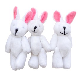 London Teddy Bears NEW Small White Rabbit X 5 - Cute Soft Cuddly - Gift Present Birthday Xmas