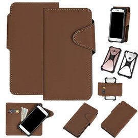 K-S-Trade Qualitativ & Innovativ Schutzhülle Klapphülle Kunstleder Für LG Electronics Fortune 3 Braun Handy Hülle Wallet Case