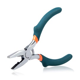 SPEEDWOX Mini Pliers Cuttable with Grooves and Blade Grips, 4.5 inches (115 mm), 2 Types of Tip Shapes, Micro Miniature Pliers, Lightweight, Small, For Crafts, Precision Work, Beads, Accessories,