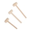 100pcs Mini Wooden Hammers for Chocolate Portable Breakable Heart Hammer