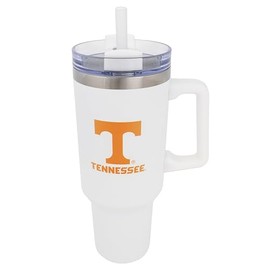 Desert Cactus University of Tennessee UT Knoxville Volunteers Vols Large Insulated Stainless Steel Handle Lid Straw Reusable Double Walled Cup Hot Cold Drinkware (40oz Ounce Rally Tumbler Design C)