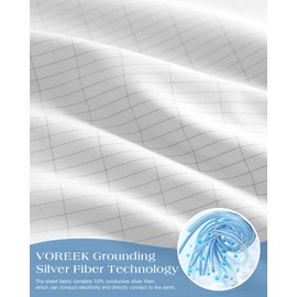 1PC Grounding Pillowcase 10% Pure Silver Fiber+90% Cotton, Grounding at Home-Make You Healthier's Earth Connected Pillow Cover with Grounding Cord Included (Beige 20"X36")