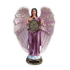 8" Inch Purple Metatron Archangel Statue Figurine Imagen Arcangel Angel of Life Religious Gift