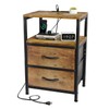 Simple Trending Nightstand with Charging Station, End Table Side Table