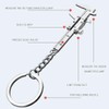 DLPRK 2 Pcs Precision Mini Caliper Aluminum Key Chain Keychain