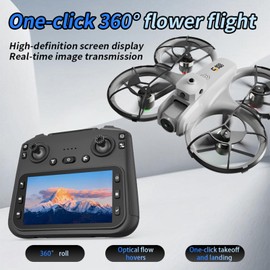 QQCHGOL Drone with 2K Carmera for Adults&Beginner,5''Screen&App Control RC Quadcopter,Under 249g,30 Mins Flight,Palm,Stabilized Auto Takeoff and Return,Gesture Shut, 360 Obstacle Avoid,2 batteries