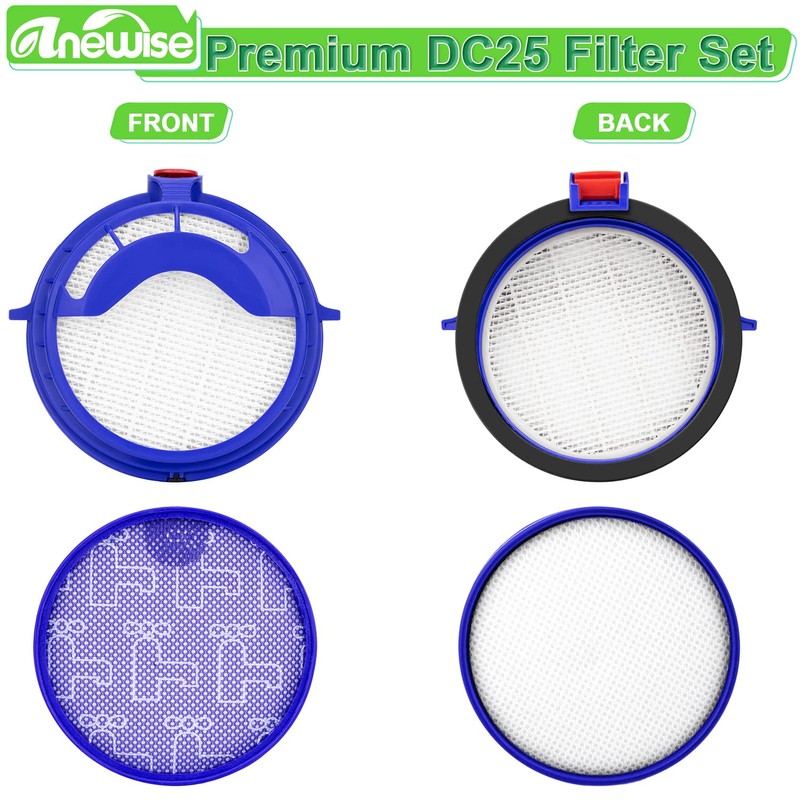 Anewise Filter Kits repalcement for Dyson dc25 vacuum Ball filters,