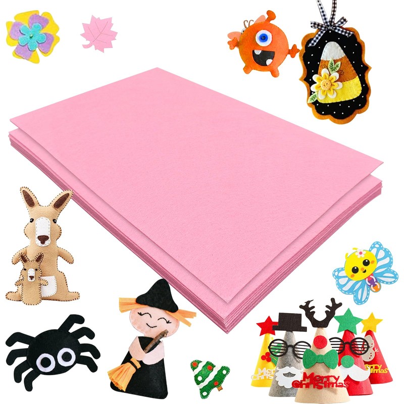 Stiff Felt Sheets, 11 Pcs Felt Fabric, 17.78×28.7cm Colour Felt
