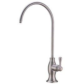 Lead Free Brass Water Filter Faucet Delle Rosa Commercial Water Filtration Faucet for Under Sink Water Filter System Modern Brushed Nickel Kitchen Bar Sink Drinking Water Faucet