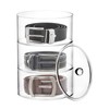QWORK® 3-layer belt organiser, belt storage, stackable acrylic belt holder