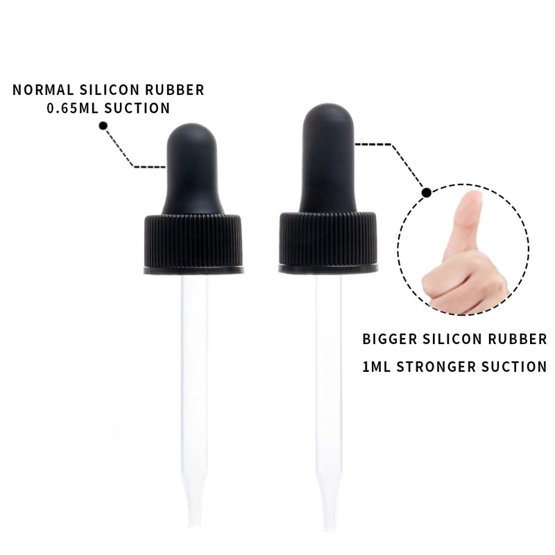 Poadool 3 Pack 1oz (30ml) Clear Dropper Bottles, Tincture Bottles