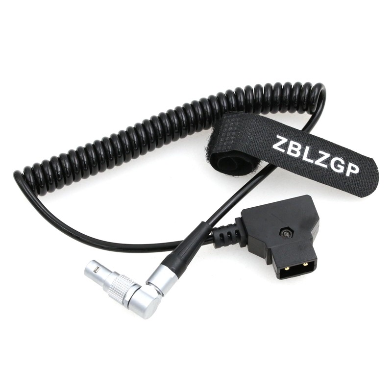 ZBLZGP D-Tap to Right Angle 4 Pin Male Coiled Cable